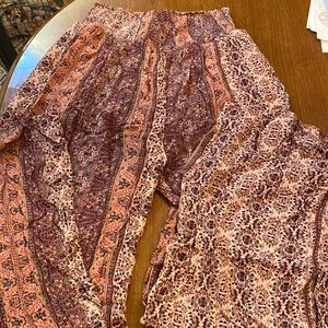 Wide legged floral pants